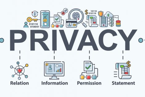 Privacy banner web icon for personal and data protection, gender, relation, information, permission, statement, policy, safety and cyber security. Minimal vector infographic.